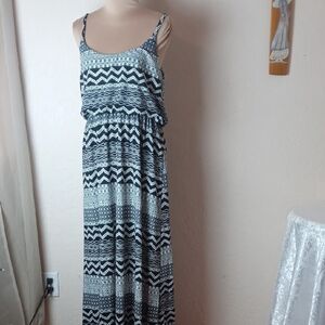 NWT American Rag Black and White Patterned Maxi Dress